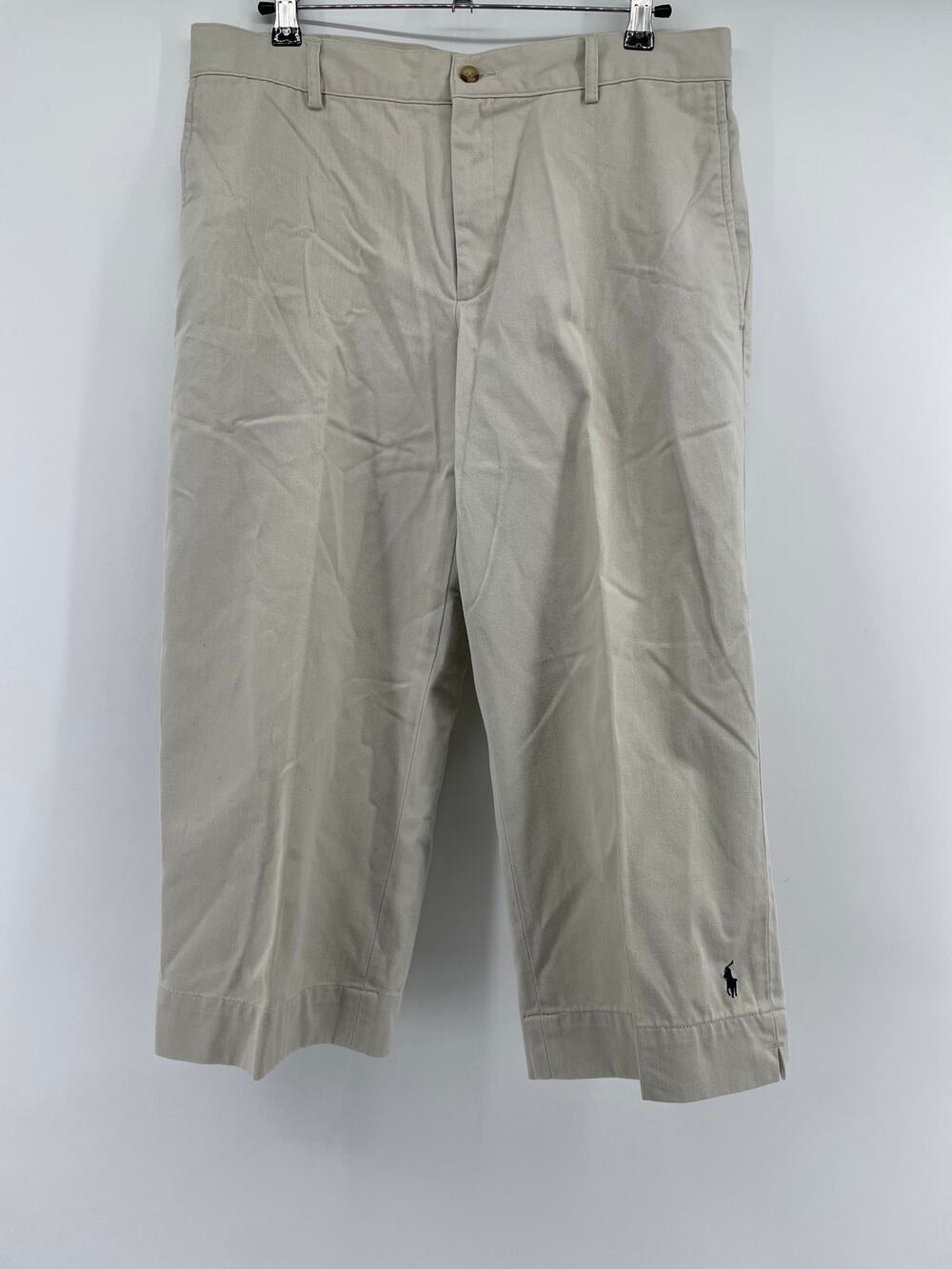 VNTG ‘90’s Ralph Lauren Sport Capri Pants Women’s 14 (32x21.5) Khaki White Golf